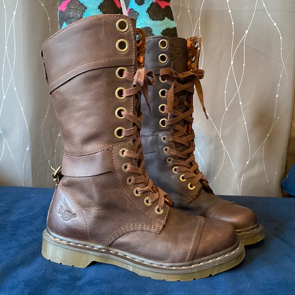 Dr. Martens Shoes Dr Martens Triumph Boots Brownfloral Poshmark